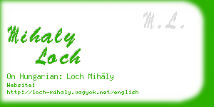 mihaly loch business card